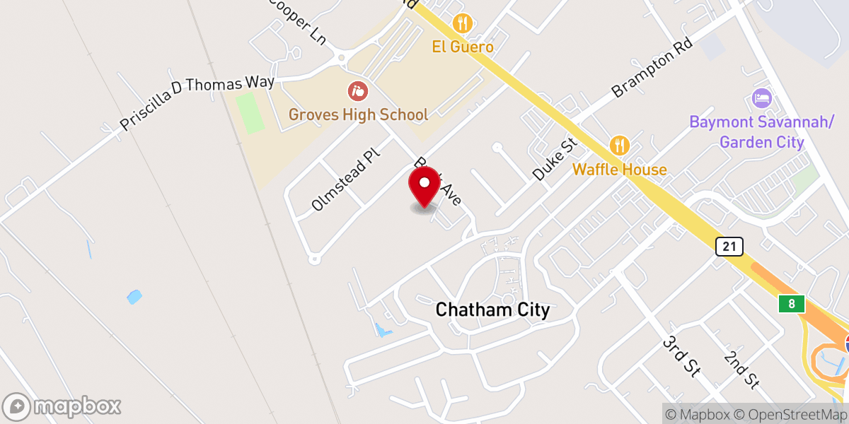 Map showing location of Everlasting Life Christian Church, Inc