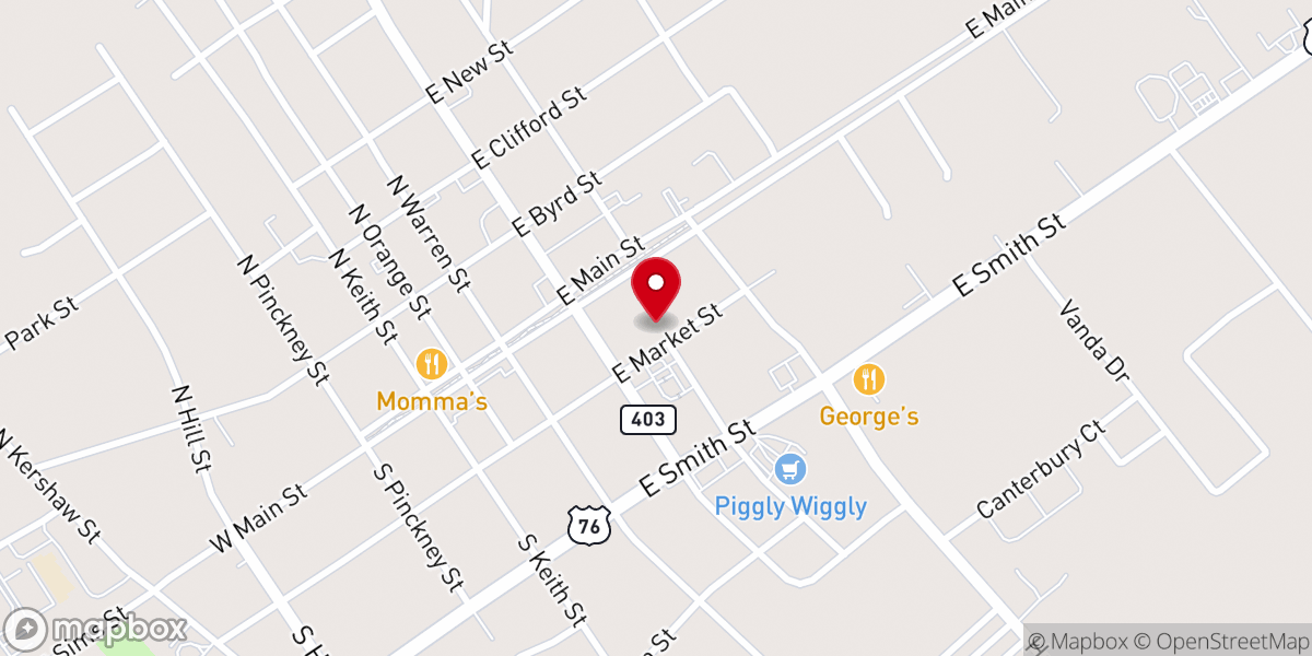 Map showing location of Steppingstone Holiness Church