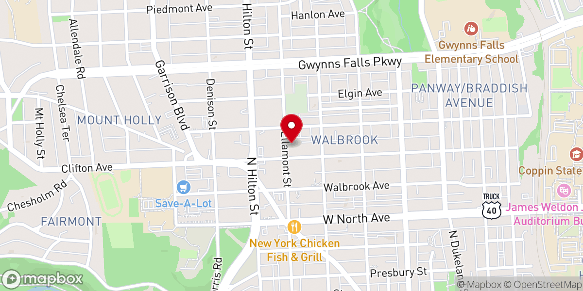 Map showing location of The Straight Road of Pentecost Church