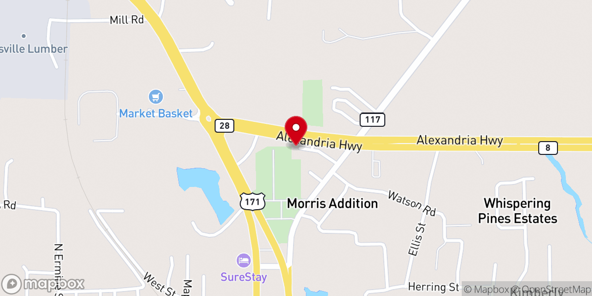 Map showing location of Trinity Lutheran Church