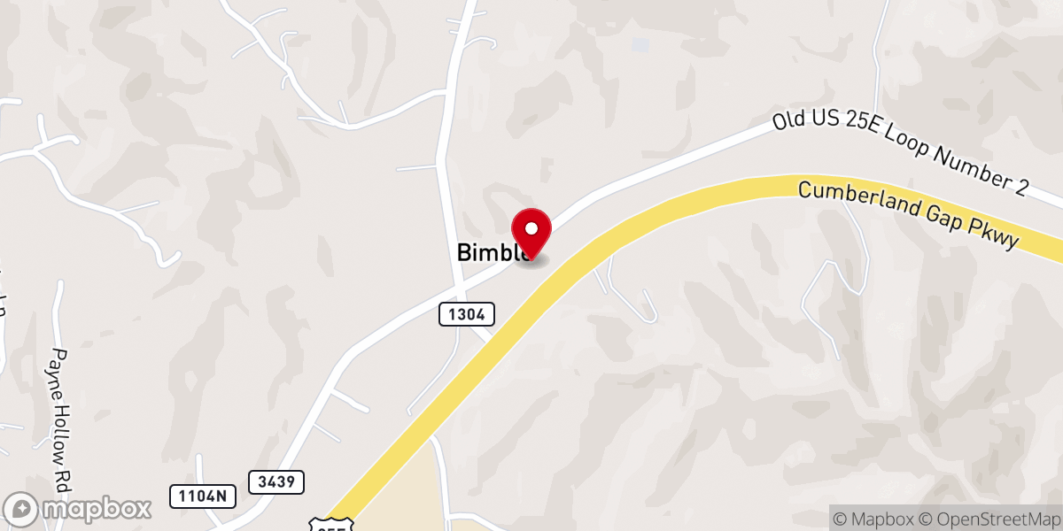Map showing location of Scalf Chapel Church