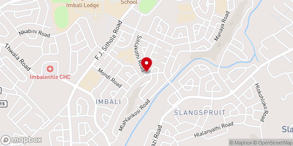 Map showing location of The Methodist Church - Imbali