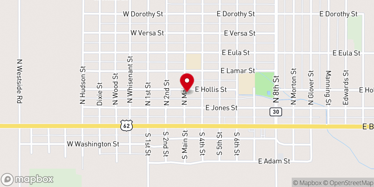 Map showing location of Zion Hill Baptist Church