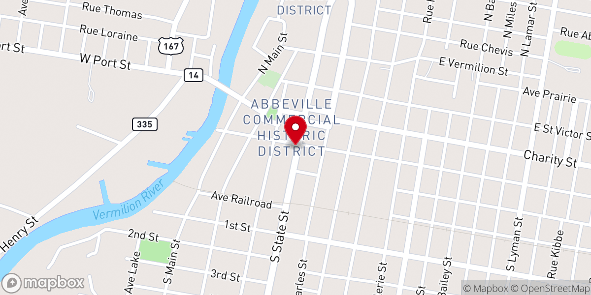 Map showing location of Abbey Players
