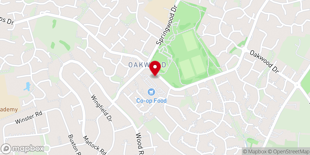 Map showing location of The Church On Oakwood