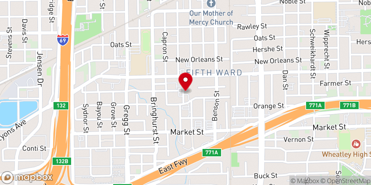 Map showing location of Pleasant Hill Missionary Baptist
