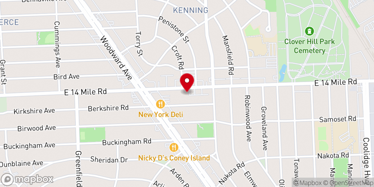 Map showing location of Mitcham Chapel AME Church
