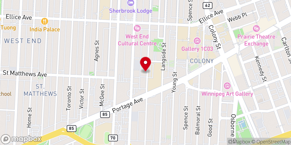 Map showing location of The Wave Church - Winnipeg