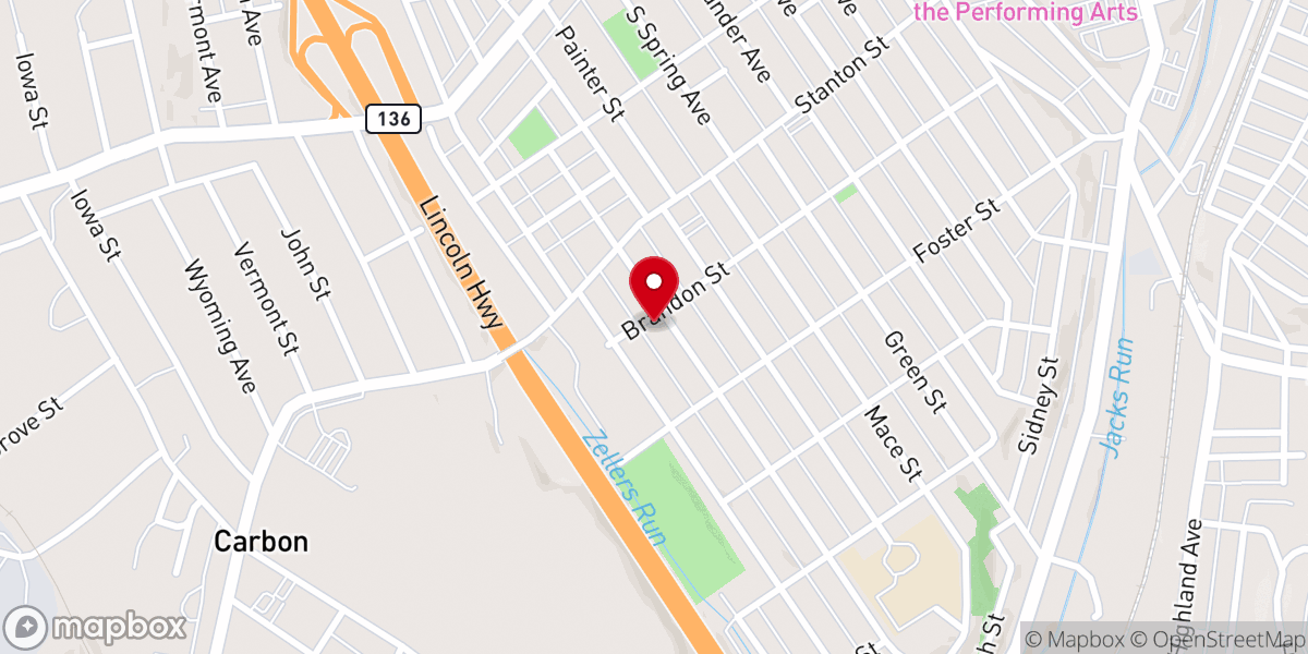 Map showing location of Greensburg Seventh-day Adventist Church
