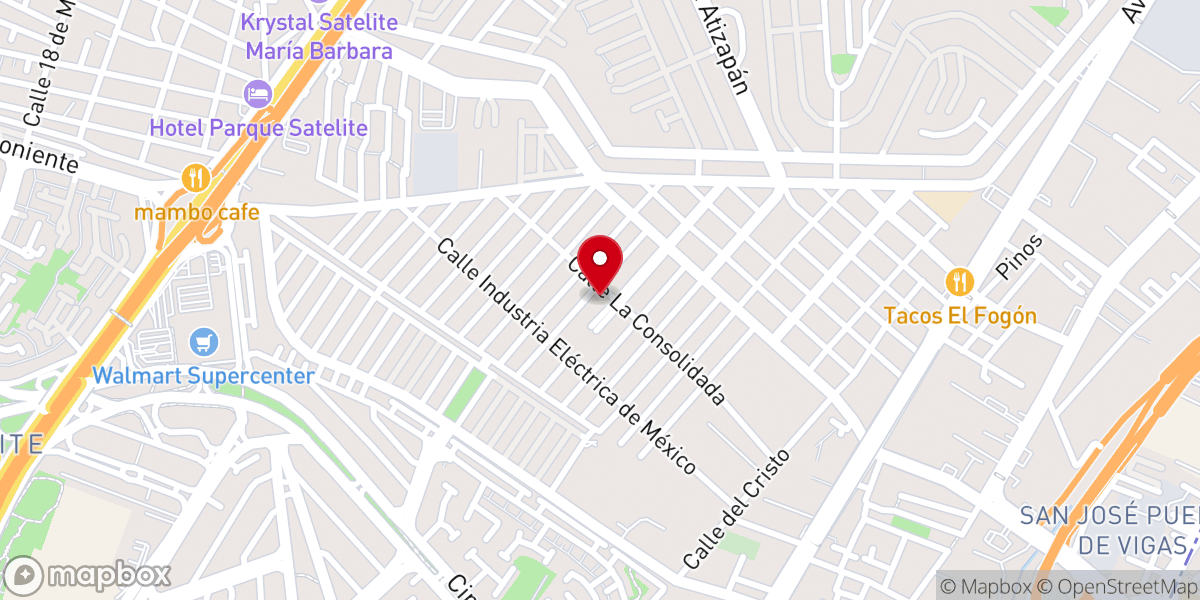 Map showing location of Parroquia de San Benito Abad