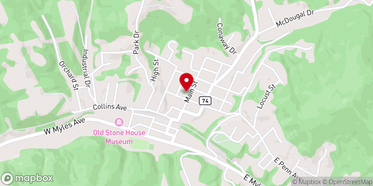 Map showing location of Saint Joseph's Catholic Church