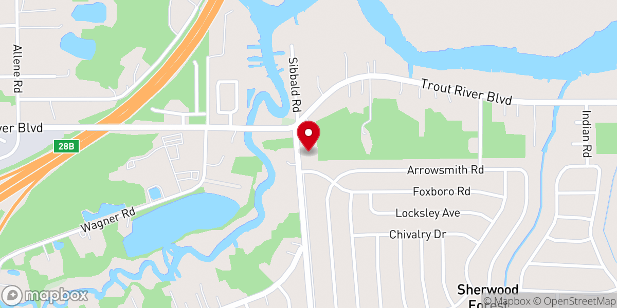 Map showing location of New Anointing Family Worship Center