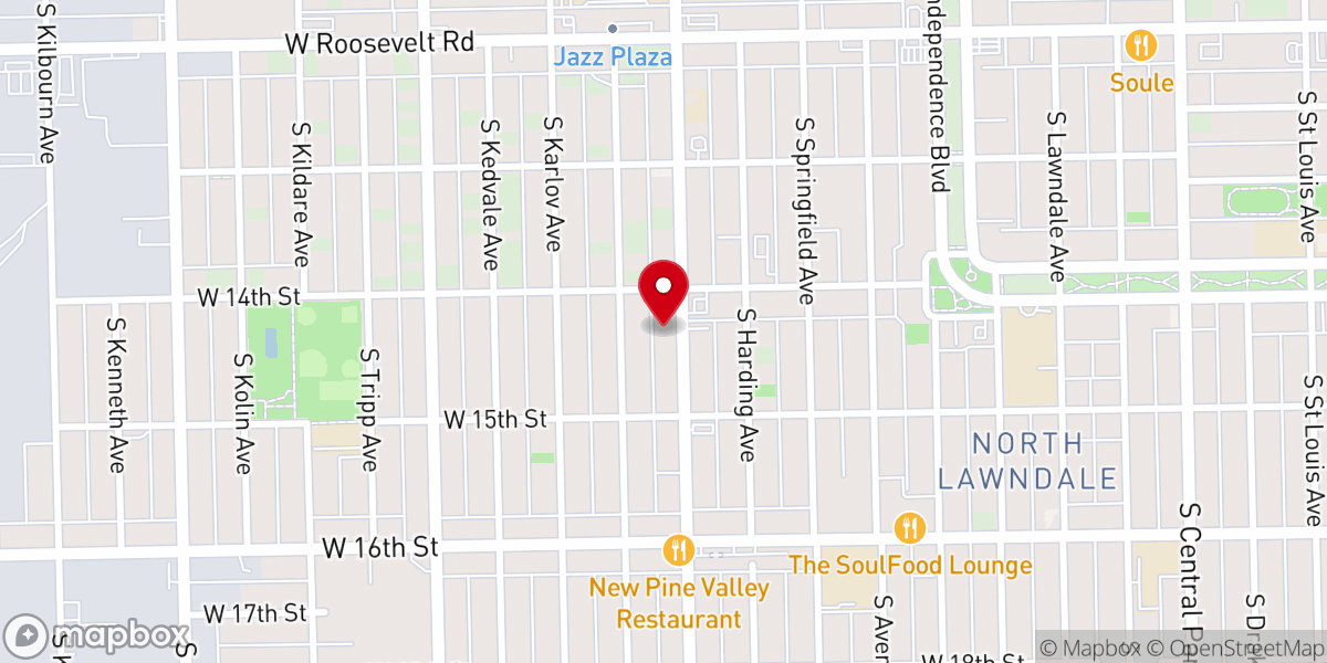 Map showing location of Zion Temple Church of God