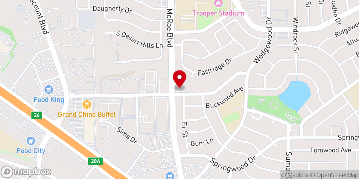 Map showing location of Central Seventh Day Adventist Church