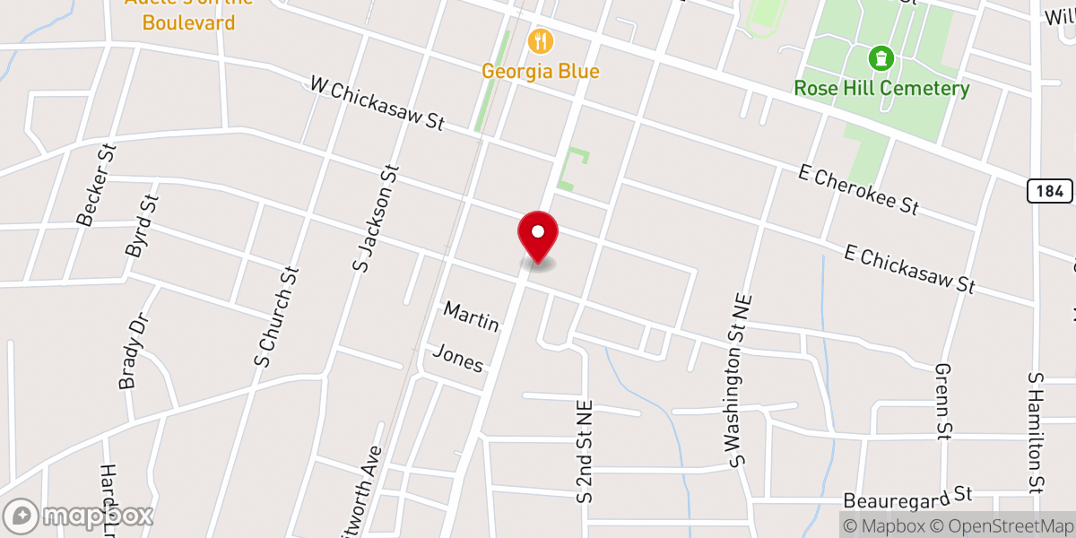 Map showing location of Holy Temple Community Church