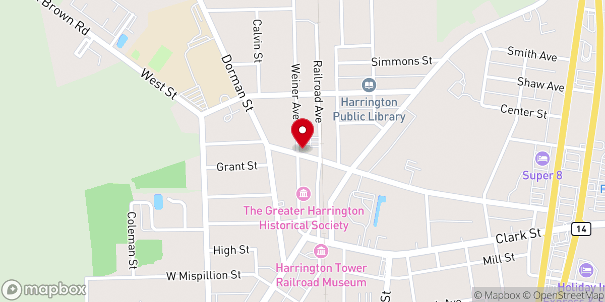 Map showing location of Asbury United Methodist Church