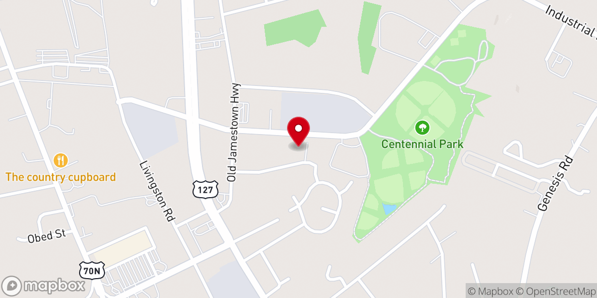 Map showing location of Faith Baptist Church