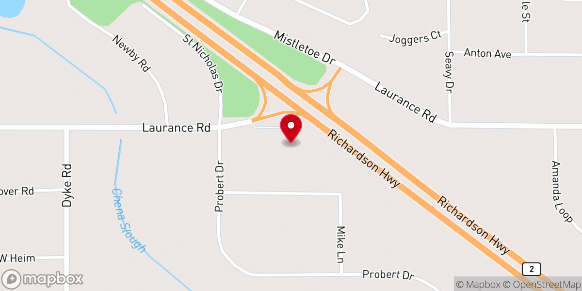 Map showing location of Cornerstone Baptist Church