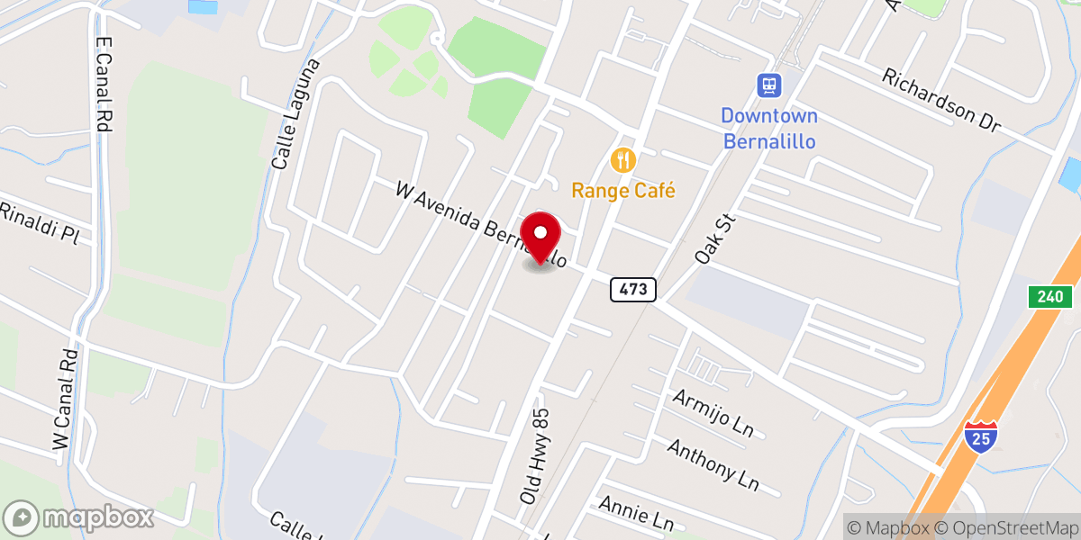 Map showing location of Barrios for Jesus Church