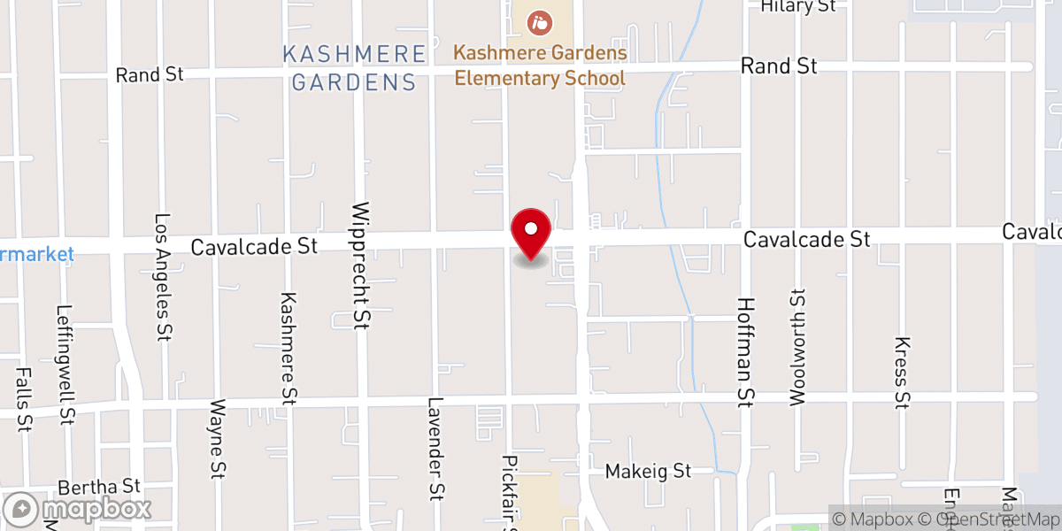 Map showing location of Second Mt. Olive Baptist Church