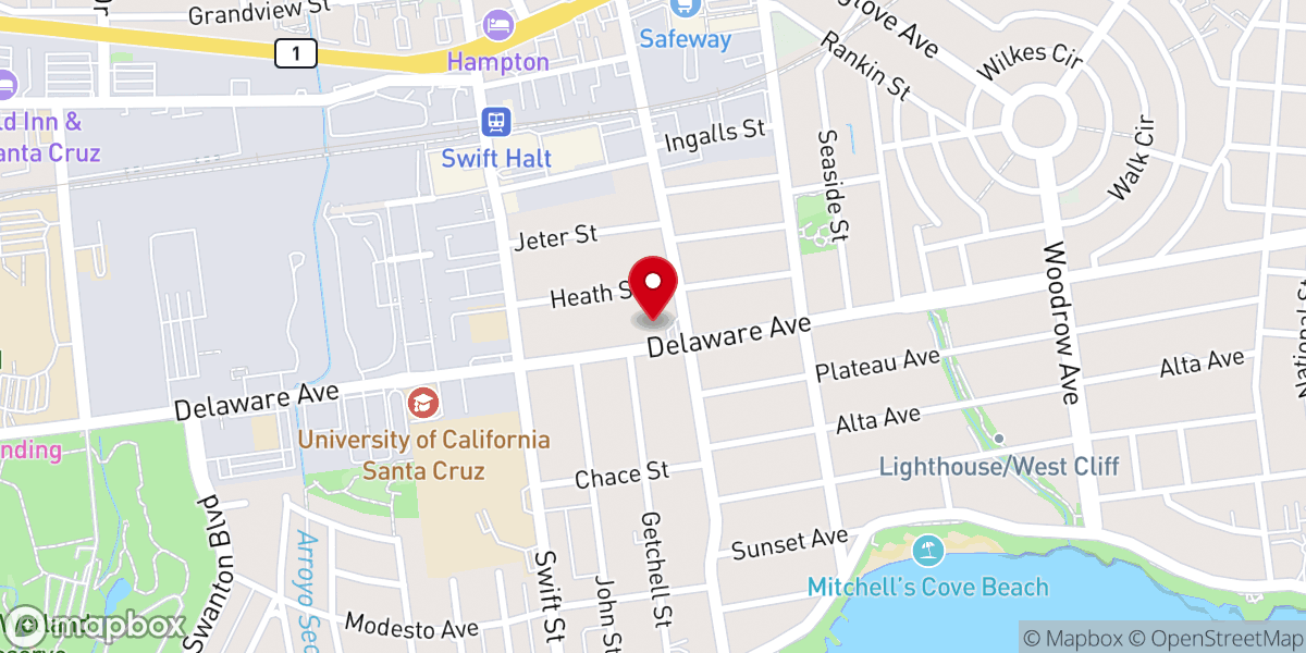 Map showing location of Westside Chapel