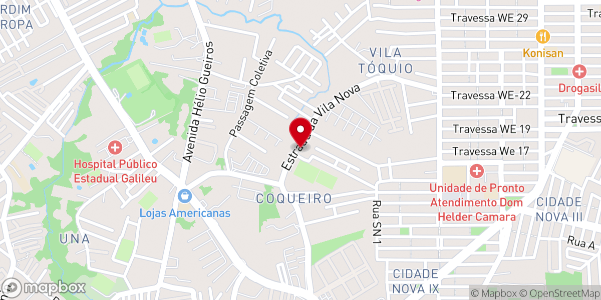 Map showing location of Igreja Santa Terezinha