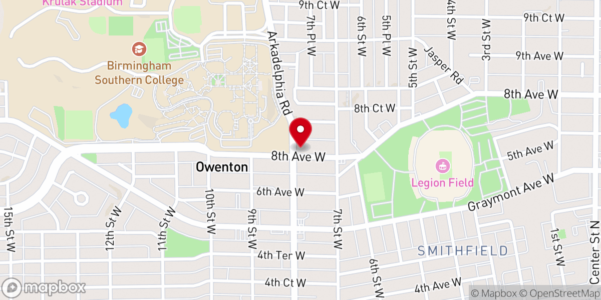 Map showing location of McCoy Methodist Church