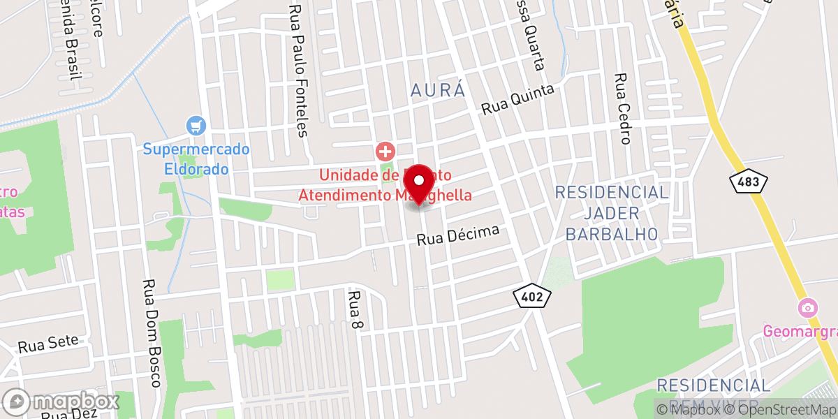 Map showing location of Congregação Batista Nova Vida
