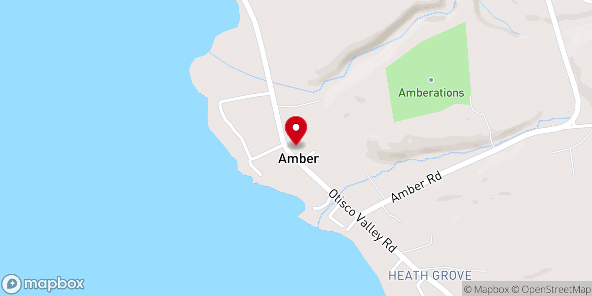 Map showing location of Amber Congregational Church