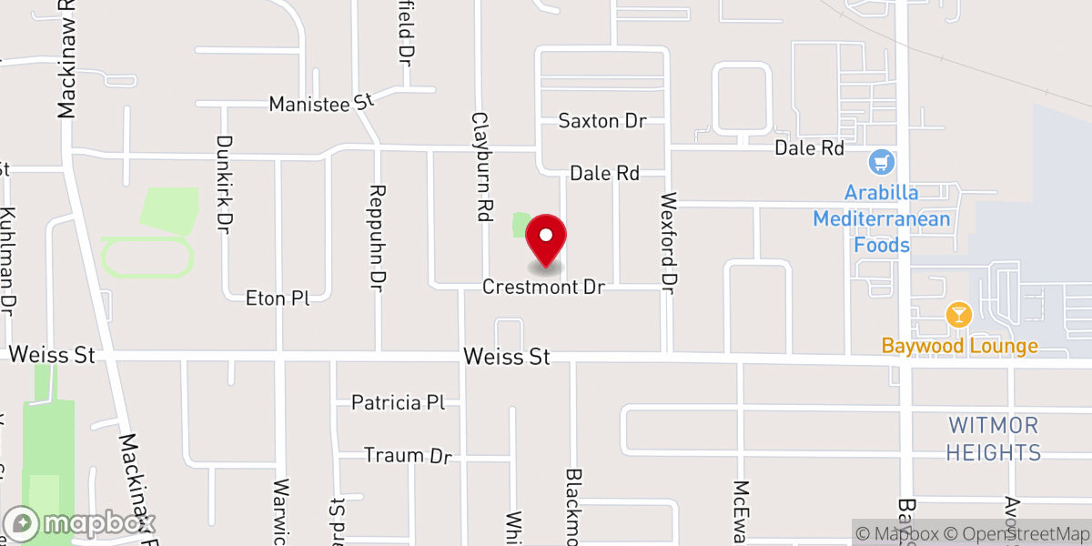 Map showing location of Gethsemane Lutheran Church