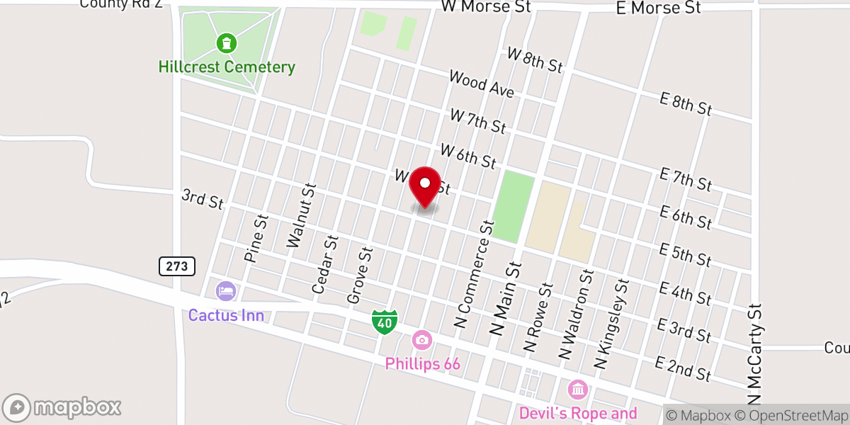 Map showing location of McLean Church of Christ