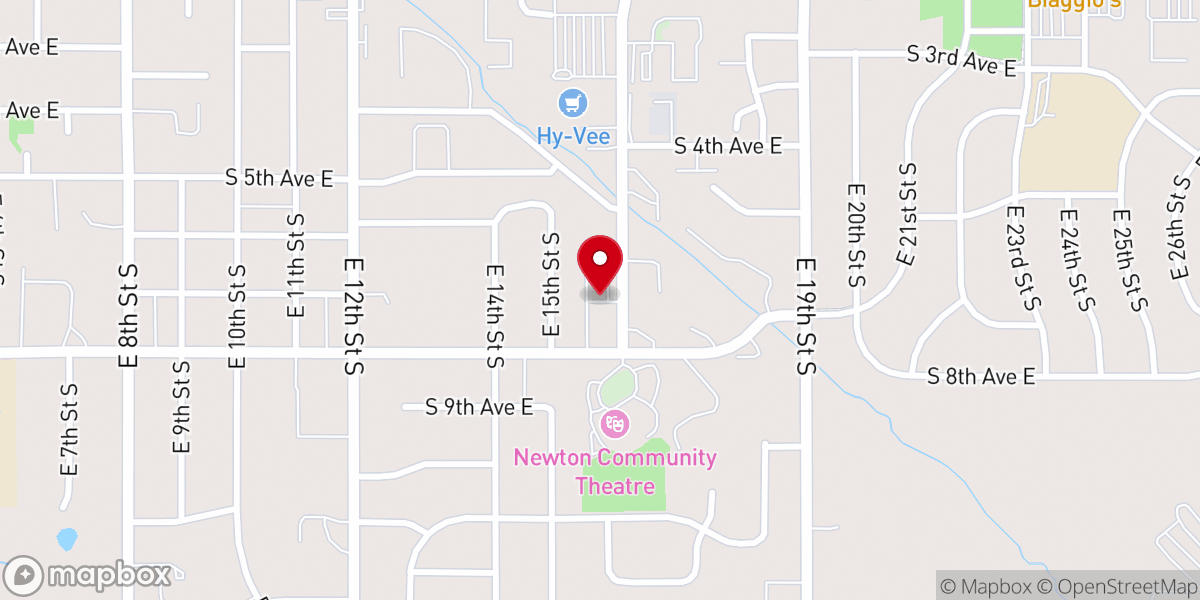 Map showing location of Foursquare Gospel Church
