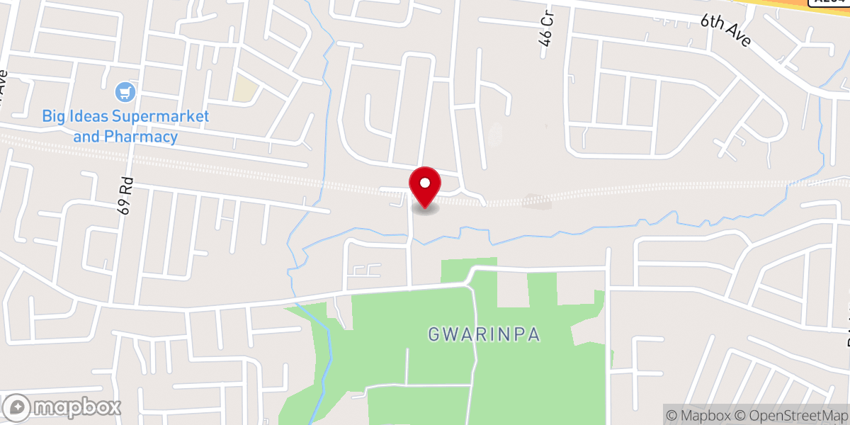 Map showing location of Winners Chapel