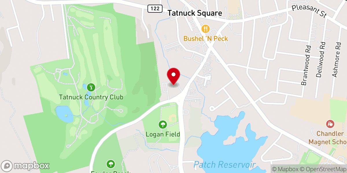Map showing location of Worcester Seventh-day Adventist Church