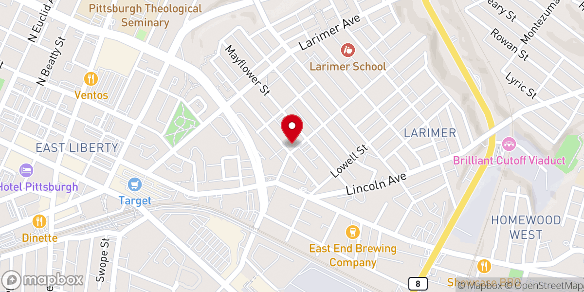 Map showing location of Mt Ararat Baptist Church