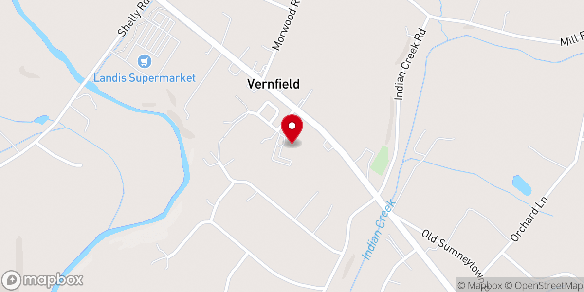 Map showing location of Covenant Presbyterian Church