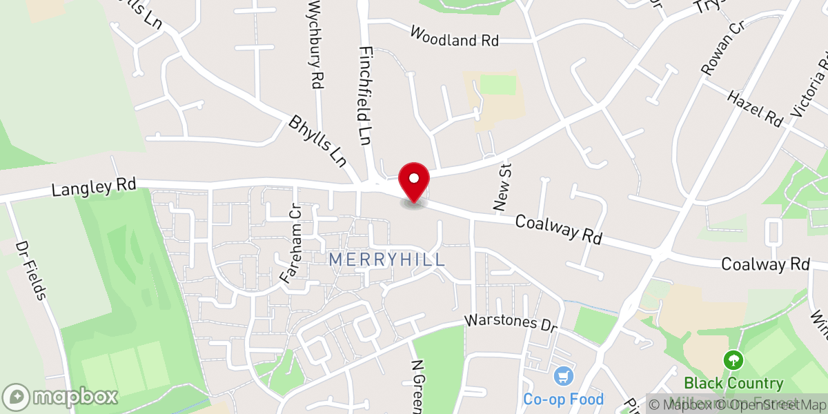 Map showing location of St Joseph's Church of England