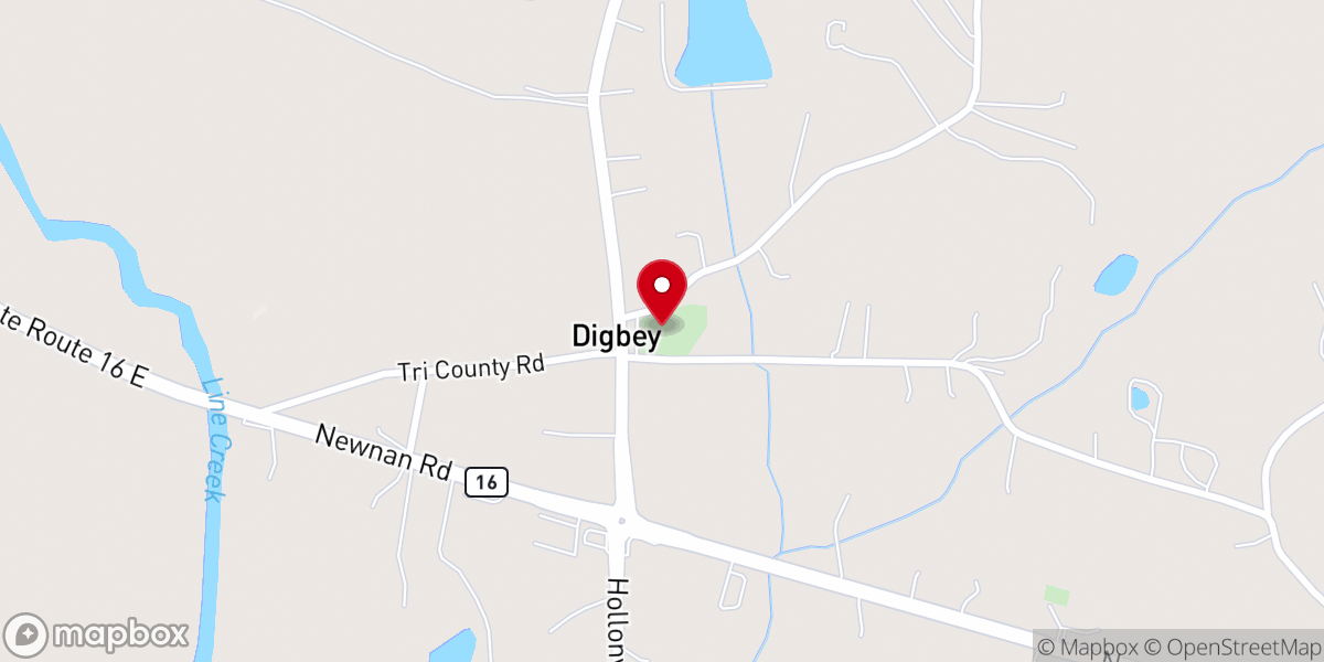 Map showing location of County Line Christian Church