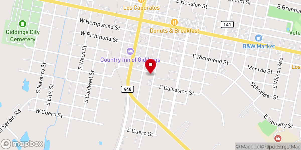Map showing location of St. Margaret Catholic Church