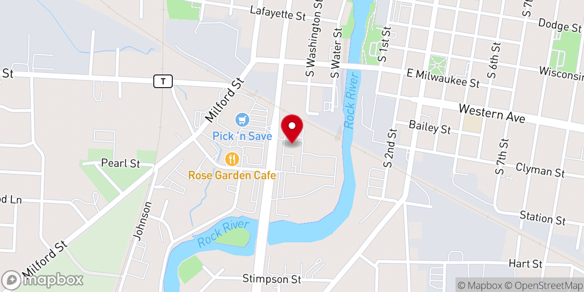 Map showing location of McDonald's