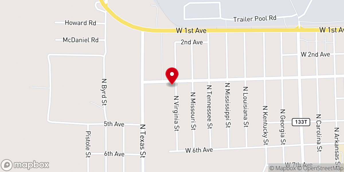 Map showing location of Davis Memorial Church of God in Christ