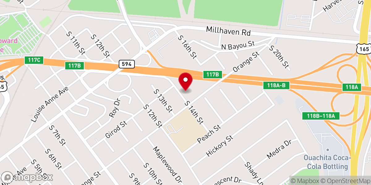 Map showing location of Unity of Faith Worship Center