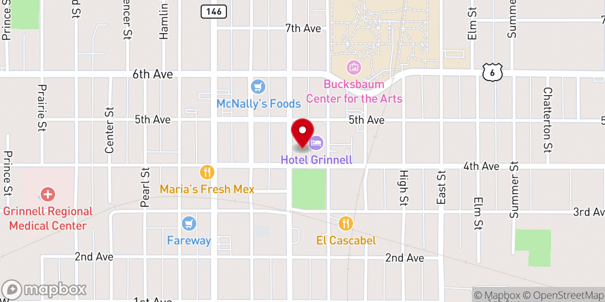 Map showing location of United Church of Christ