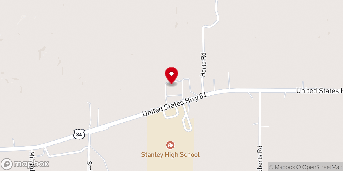 Map showing location of Mount Olivet Baptist Church