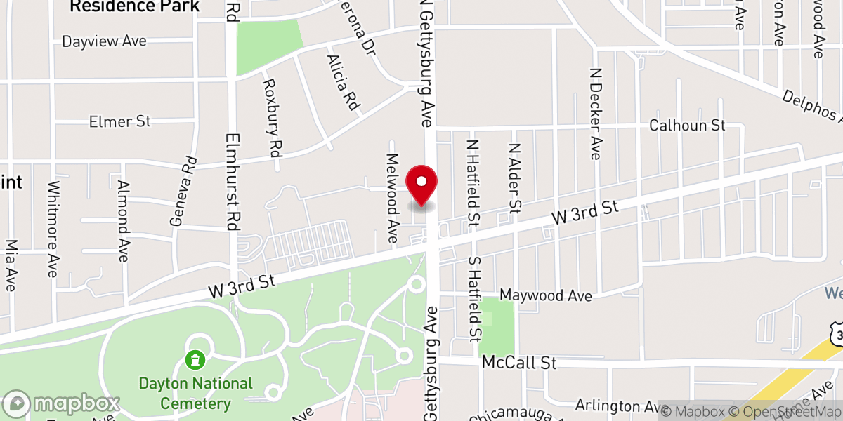 Map showing location of Macedonia Missionary Baptist Church