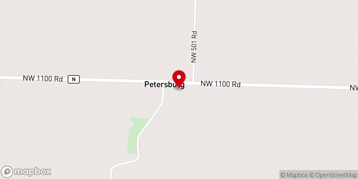 Map showing location of Corinth Baptist Church