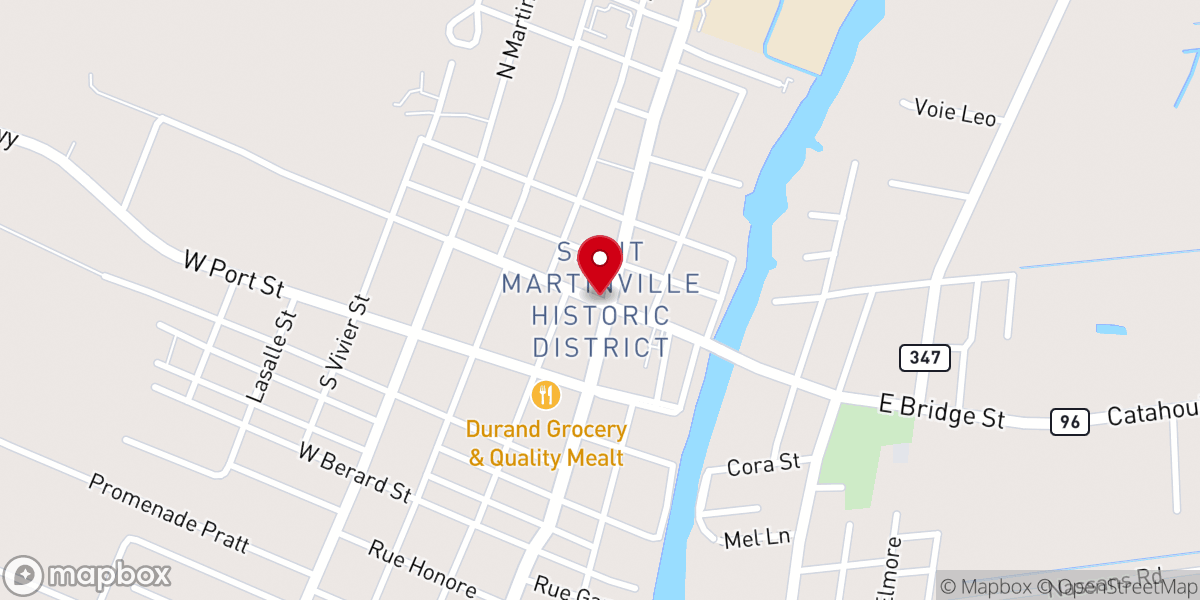 Map showing location of Saint Martinville Historic District