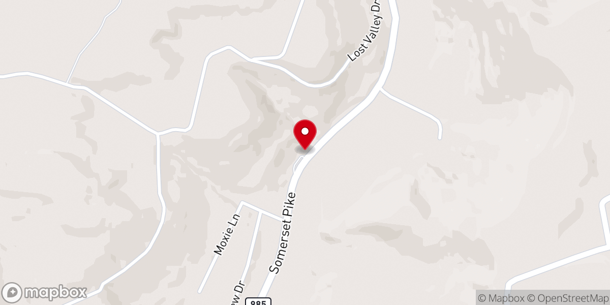 Map showing location of Benscreek Lutheran Church