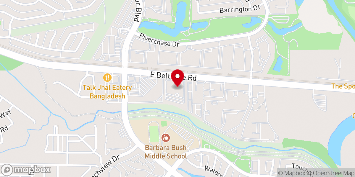 Map showing location of Telugu Church at DFW