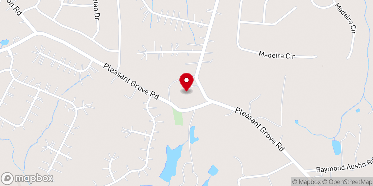 Map showing location of Pleasant Grove Camp Ground